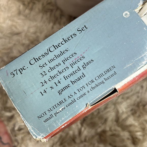 5th Avenue Ltd Crystal Chess/Checkers Set - Picture 2 of 2